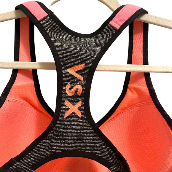 Victoria's Secret VSX Sport Bra | Underwire | Lightly Lined | Pink Black | 32C - Picture 4 of 7